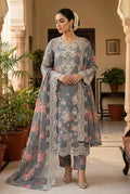 Chiffon With Embroidery Sequin, Applique and Khatli Work Stitched Suit
