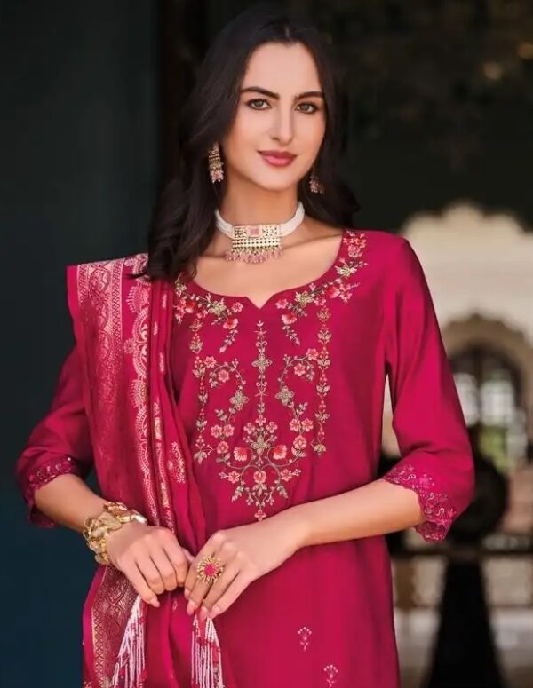 Viscose Embroidered Top & Dupatta 2pc Set