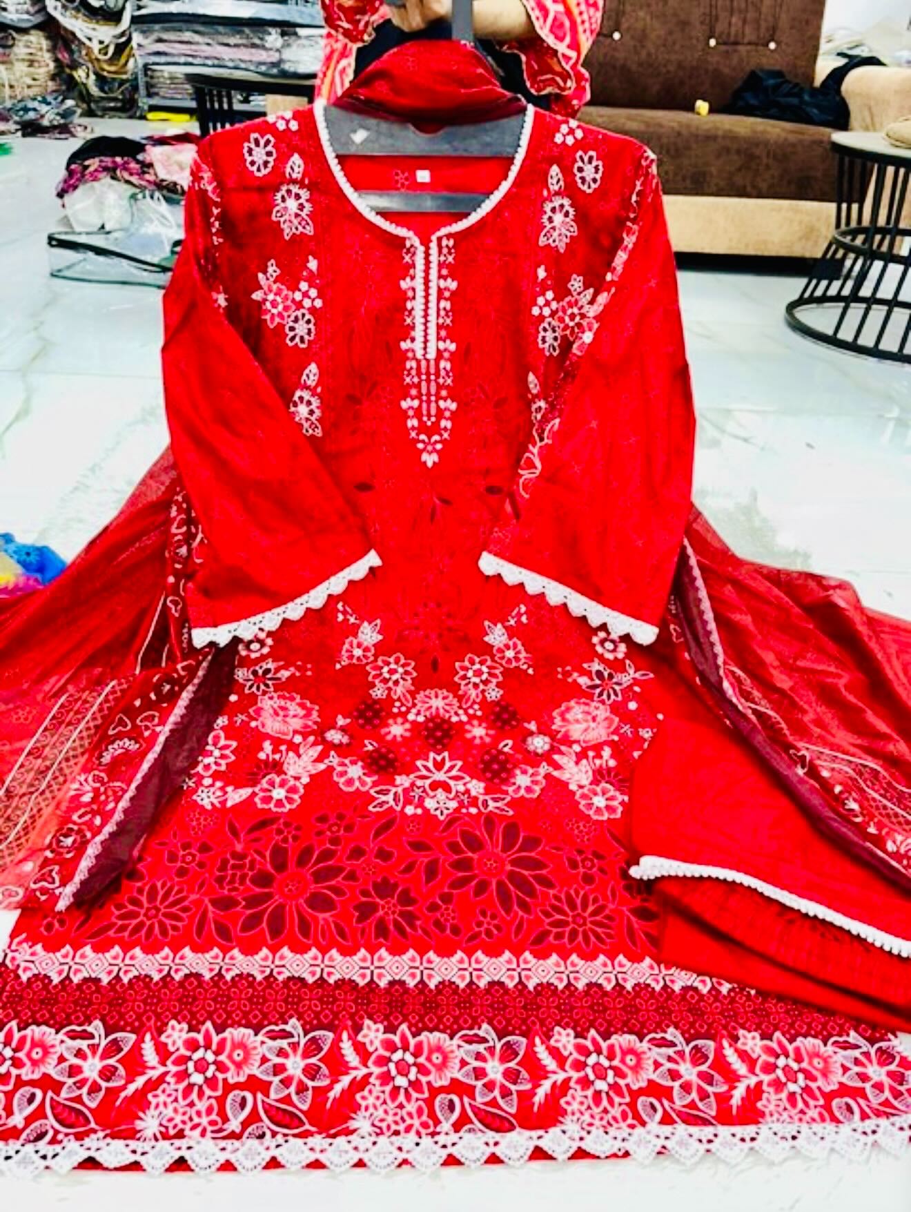 Pure Super Heavy Lawn Cotton Pakistani Style Stitched Suit