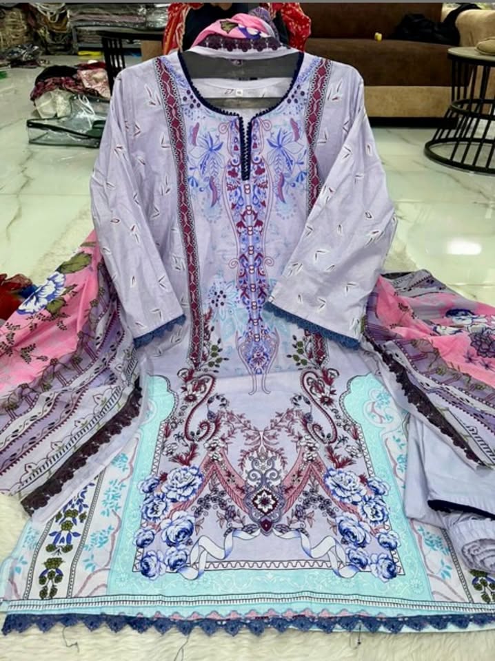 Pure Super Heavy Lawn Cotton Pakistani-Style Stitched Suit