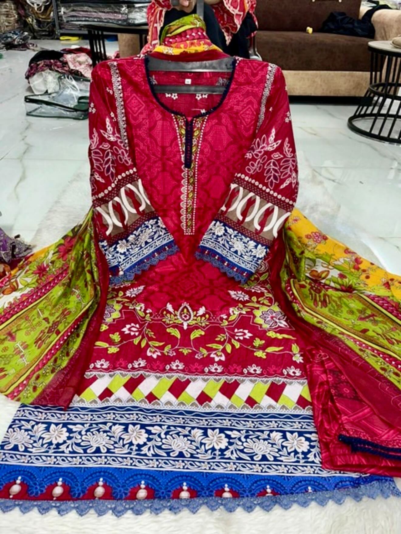 Pure Super Heavy Lawn Cotton Pakistani Style Stitched Suit