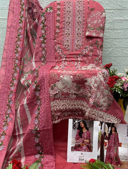 Pure Cotton With Heavy Self Embroidery Pakistani Style Suit